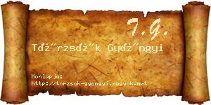 Törzsök Gyöngyi névjegykártya