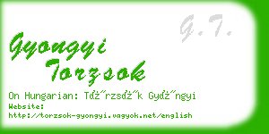 gyongyi torzsok business card