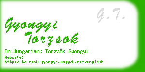 gyongyi torzsok business card